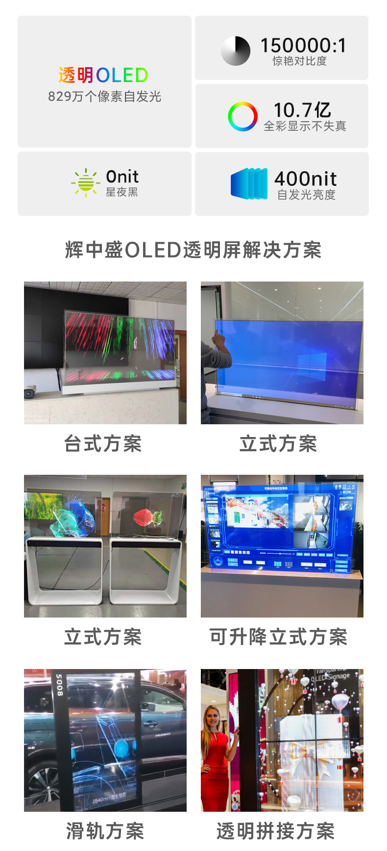 輝中盛 55英寸OLED透明屏 開啟透明顯示新視界